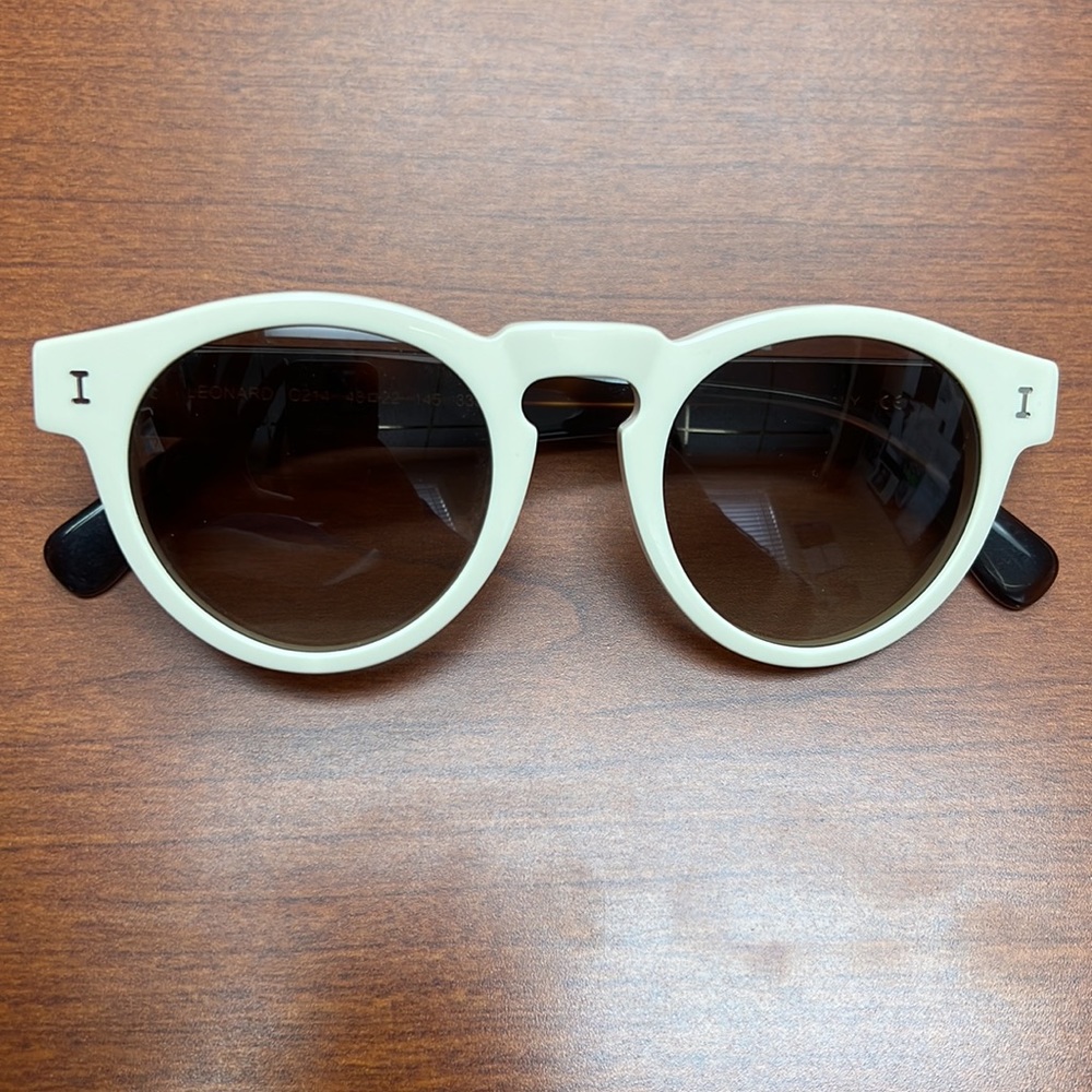 Illesteva Leonard Sunglasses. White frame with tortoise arms. Only worn once.